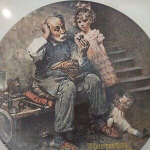Vintage 1978 Norman Rockwell plate The Cobbler. Pre-owned. Sales analysis report